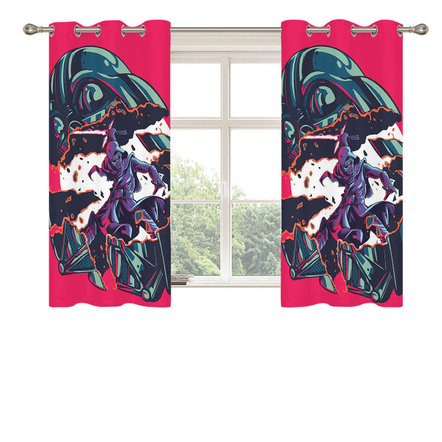 Star Wars Fan Art Peach Skin Window Curtains