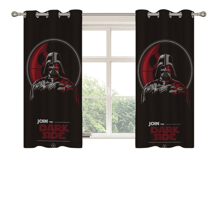 Star Wars Join The Dark Side Peach Skin Window Curtains