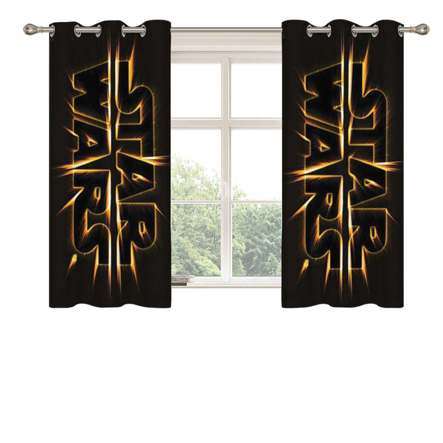 Star Wars Logo Flare Peach Skin Window Curtains
