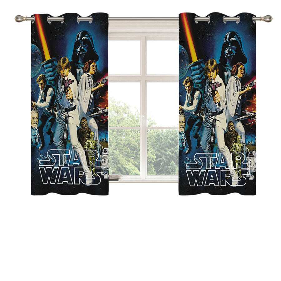 Star Wars Poster 2 Peach Skin Window Curtains