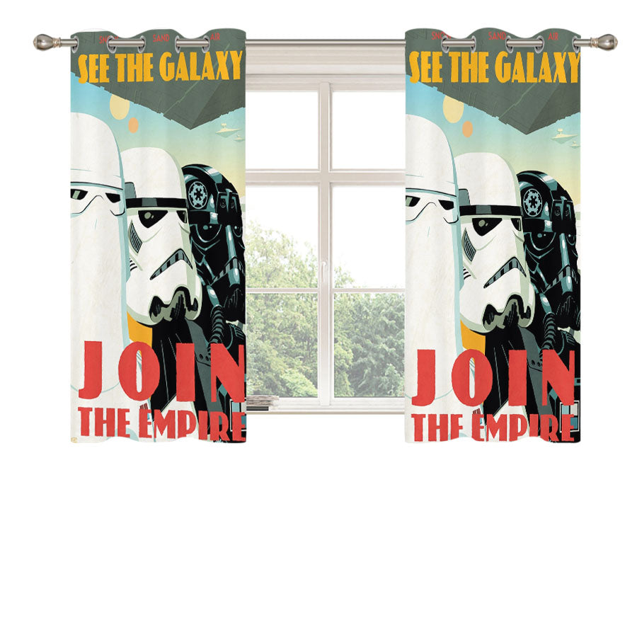 Star Wars Poster 3 Peach Skin Window Curtains