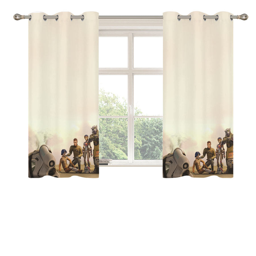 Star Wars Rebels 4 Peach Skin Window Curtains