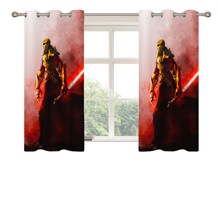 Star Wars Sith Knight Peach Skin Window Curtains
