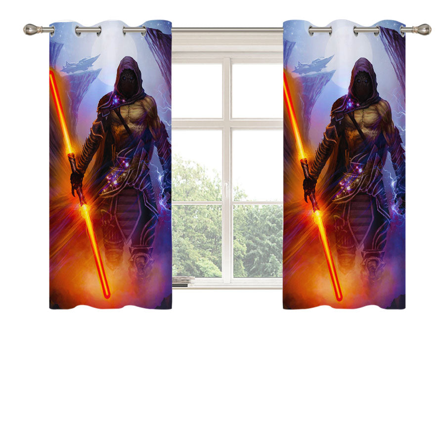 Star Wars Sith Warrior Peach Skin Window Curtains
