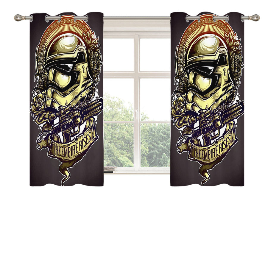 Star Wars Stormtrooper Helmet Peach Skin Window Curtains