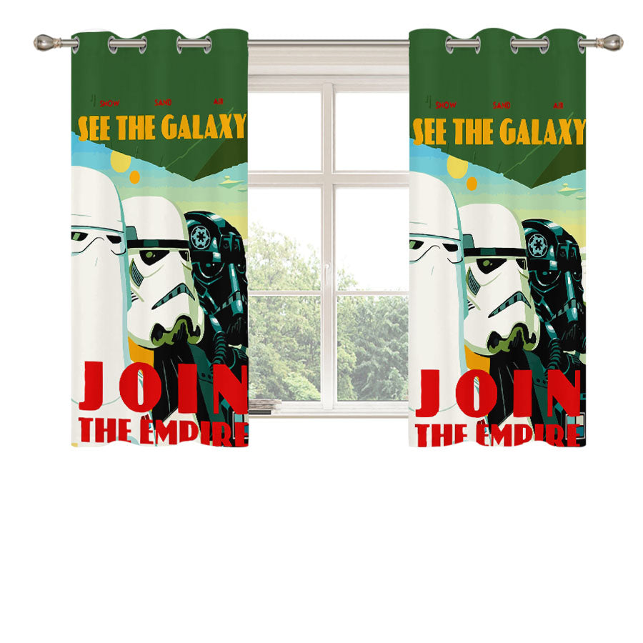 Star Wars Stormtroopers Quote Peach Skin Window Curtains