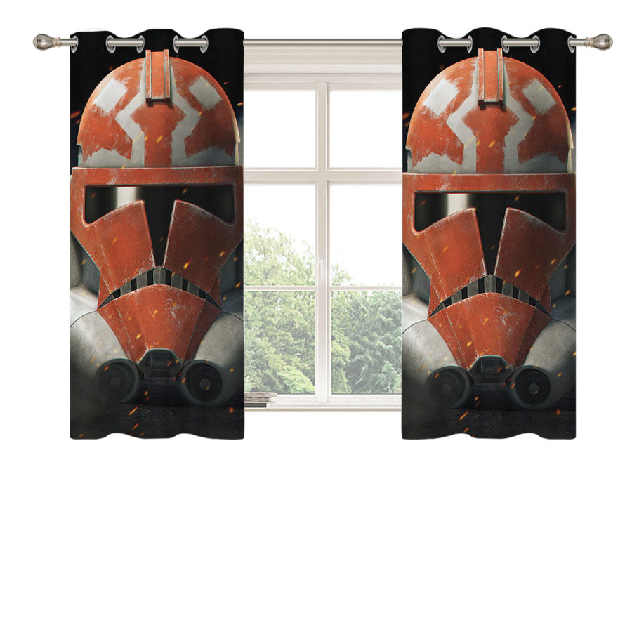 Star Wars The Clone Wars Peach Skin Window Curtains