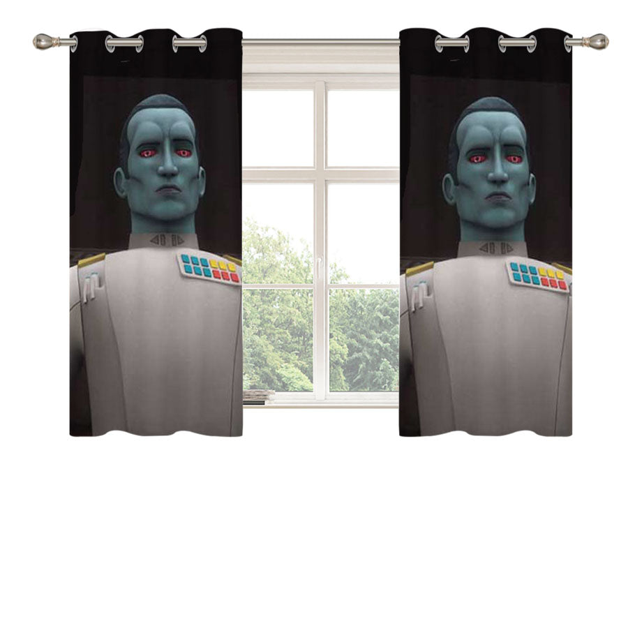 Star Wars Thrawn Grey Peach Skin Window Curtains