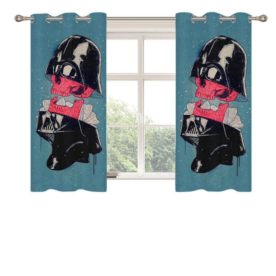 Star Wars Vader Digital Sketch Peach Skin Window Curtains