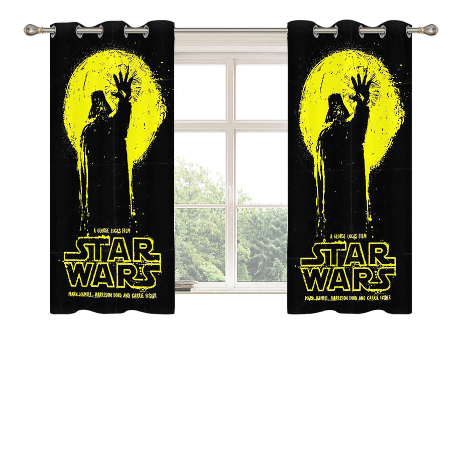 Star Wars Yellow Peach Skin Window Curtains