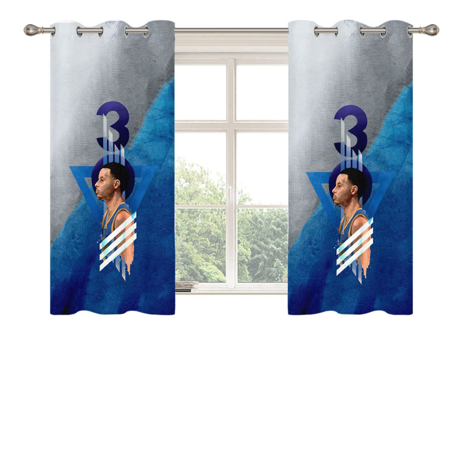 Steph Curry Warrior Peach Skin Window Curtains