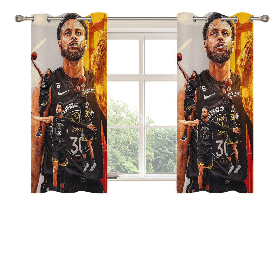 Stephen Curry Nba 2 Peach Skin Window Curtains