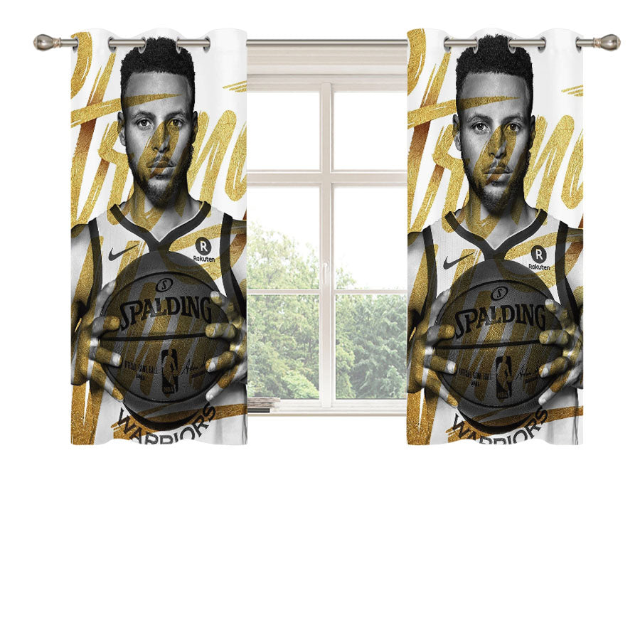 Stephen Curry Nba Player Peach Skin Window Curtains