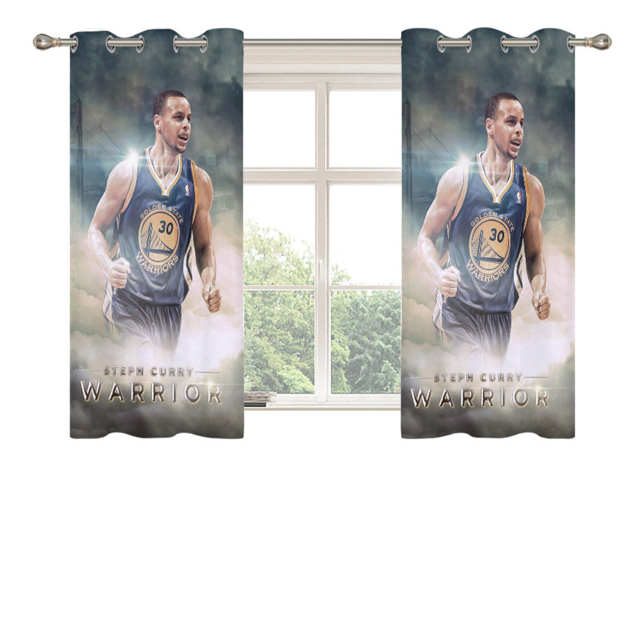 Stephen Curry Warriors Peach Skin Window Curtains