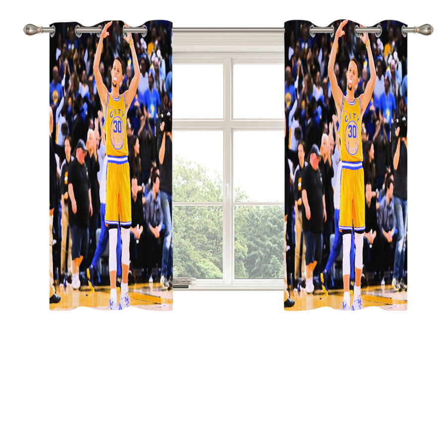 Stephen Curry Yellow Peach Skin Window Curtains