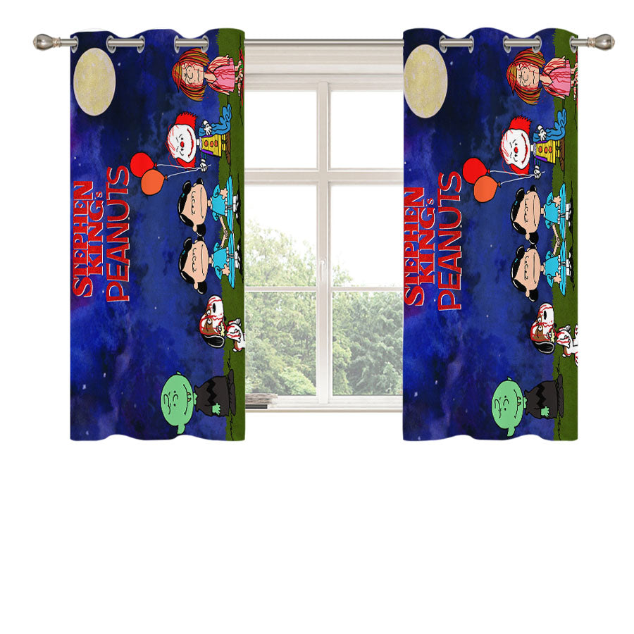 Stephen King And Peanuts Peach Skin Window Curtains