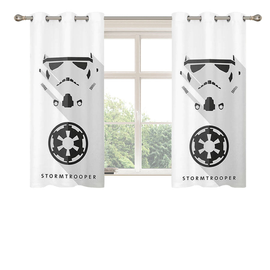 Stormtrooper Peach Skin Window Curtains