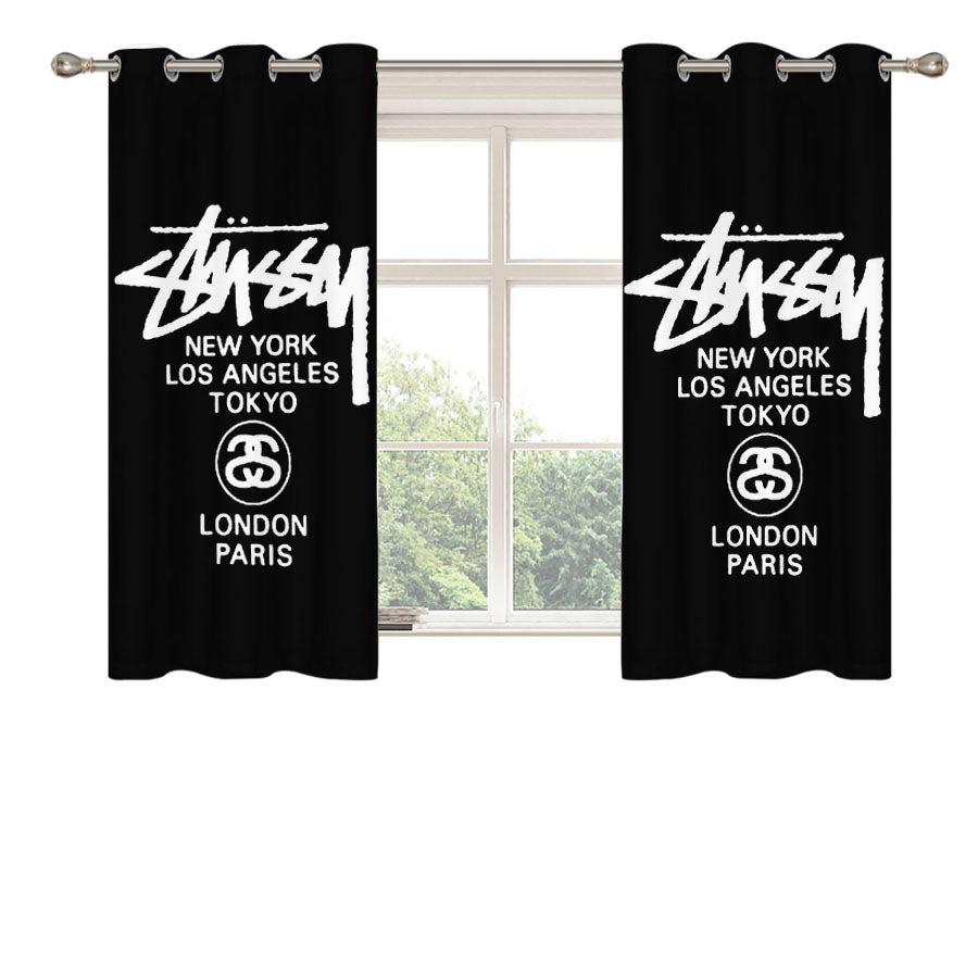 Stussy Peach Skin Window Curtains