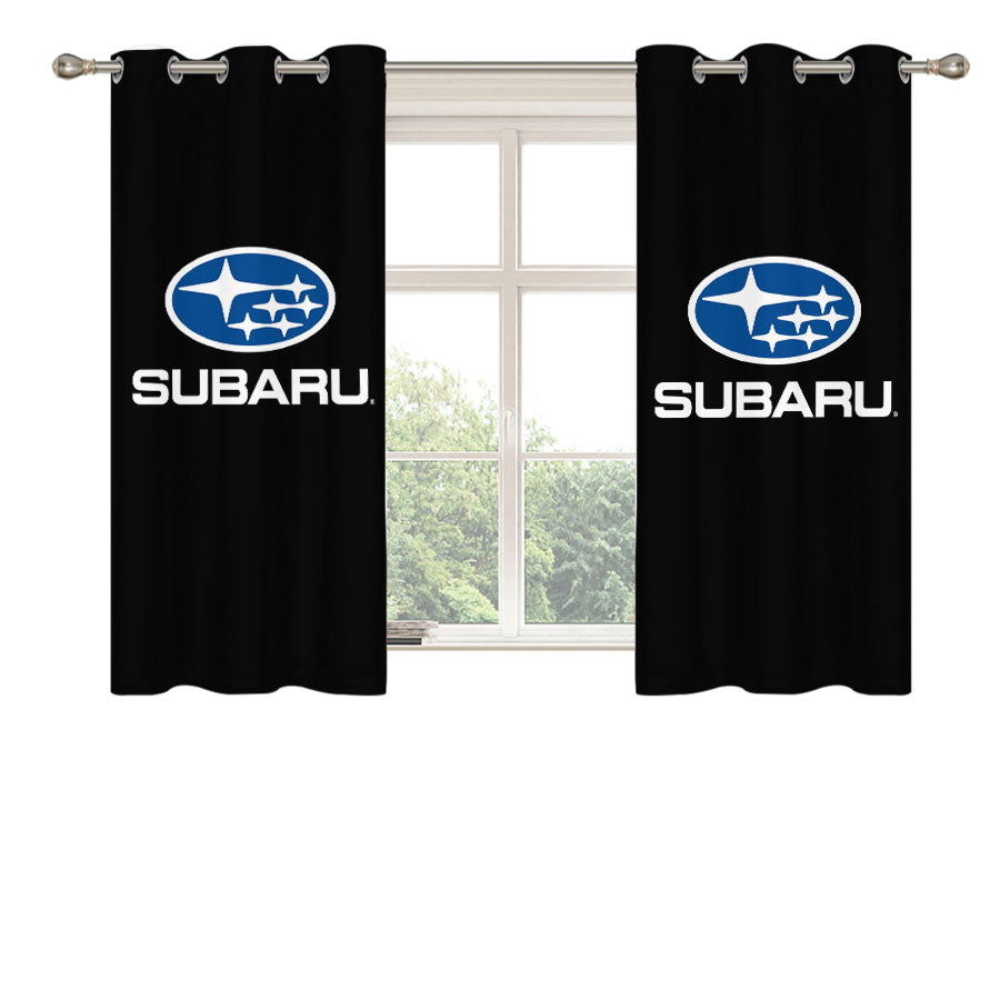 Subaru Logo Vector Peach Skin Window Curtains