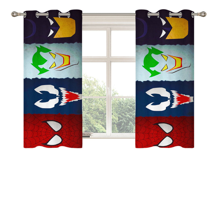 Super Heroes Dc Marvel Peach Skin Window Curtains