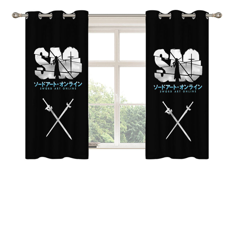 Sword Art Online Poster Peach Skin Window Curtains