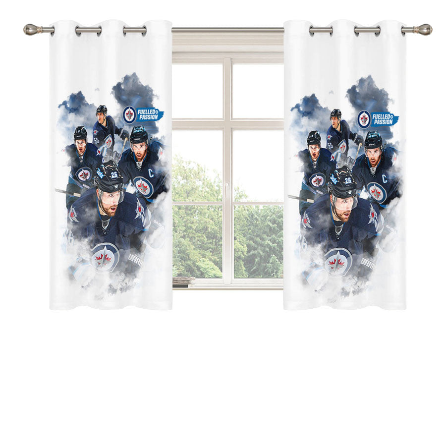 Jets Winnipeg Squad Peach Skin Window Curtains