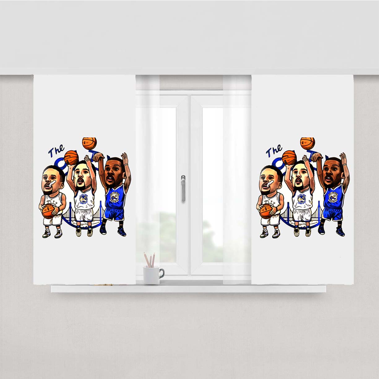 Coach Mike Krzyzewski Peach Skin Window Curtains