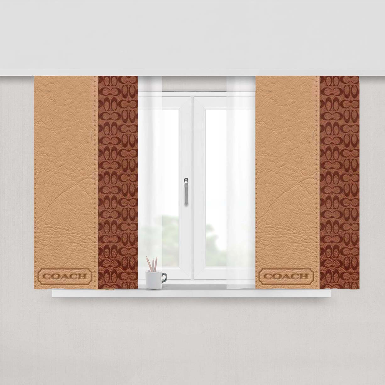 Linkin Park Peach Skin Window Curtains