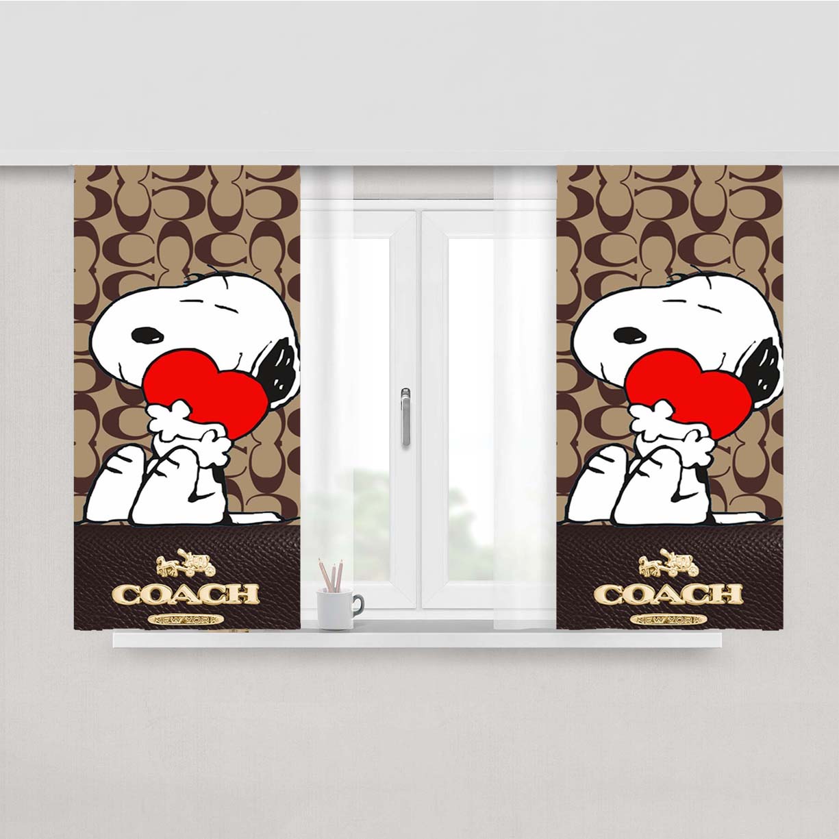 Illyanyan Peach Skin Window Curtains