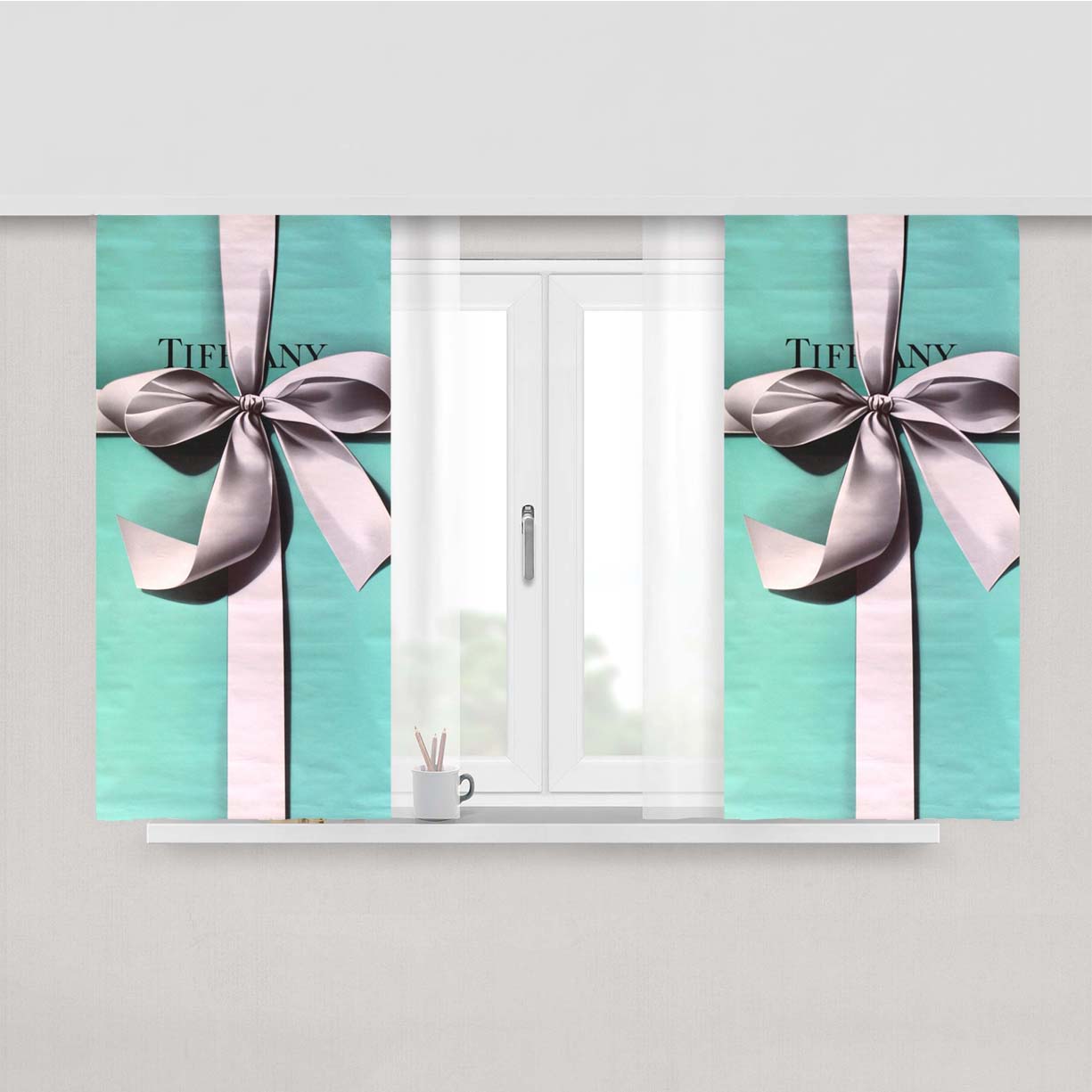 Original Tiffany And Co Box Peach Skin Window Curtains
