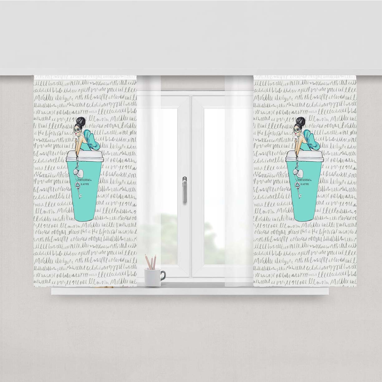 Tiffany And Co 2 Peach Skin Window Curtains