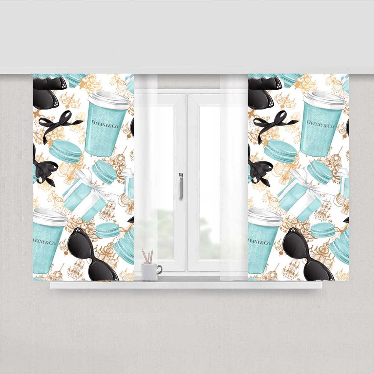 Boston Bruins Logo Peach Skin Window Curtains