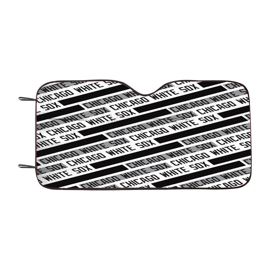 Chicago White Sox Black White Pattern Car Auto Sun Shade Windshield Cover