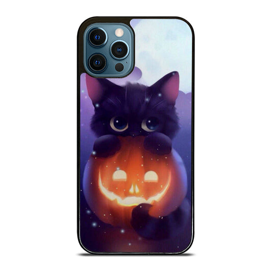 Aestetic Happy Halloween Pumkin Kitty iPhone 15 | 16 Pro Max Case