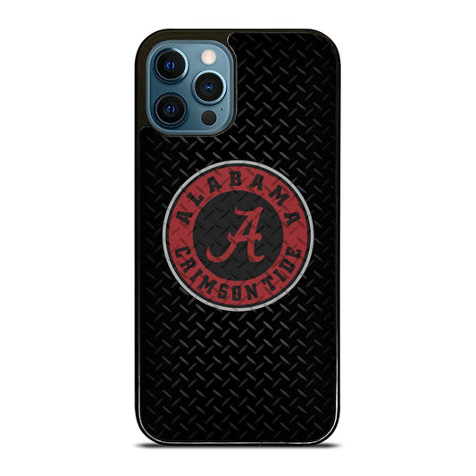 Alabama Crimson Tide Logo Plate Metal iPhone 15 | 16 Pro Max Case