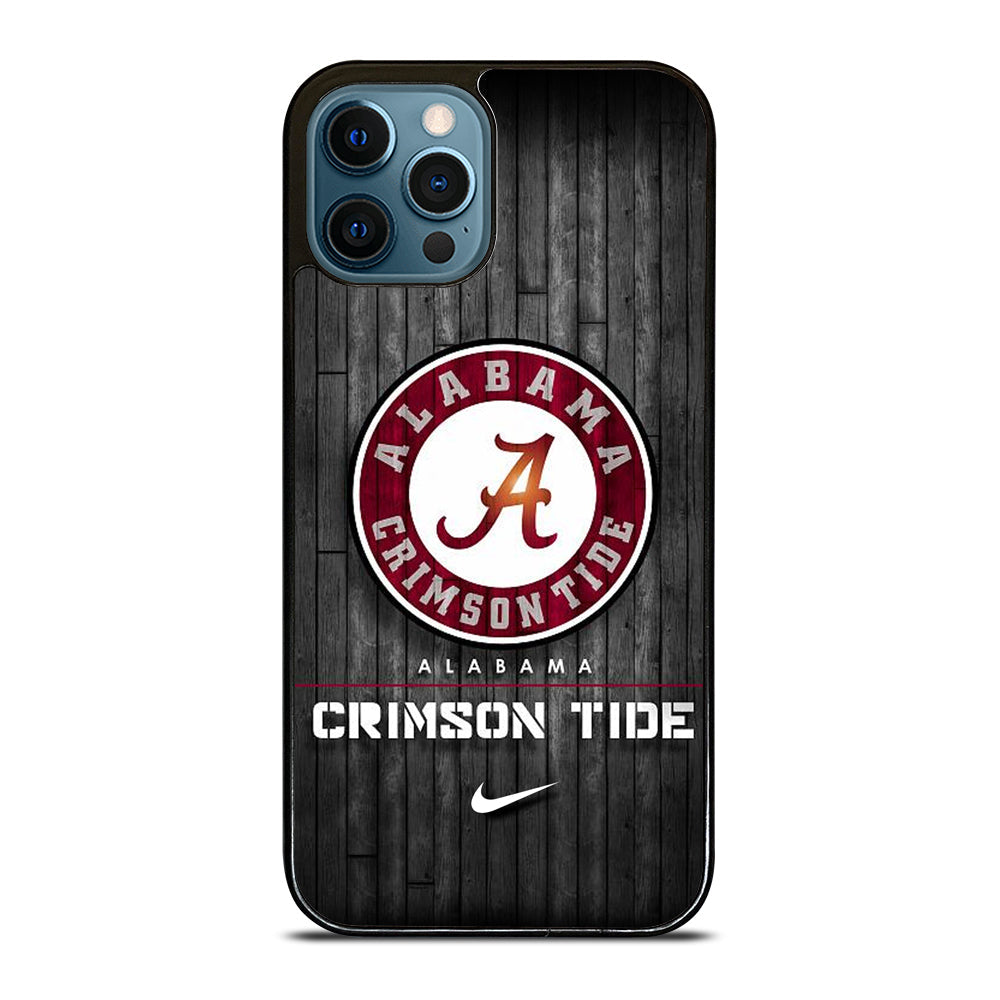 Alabama Crimson Tide Nike Logo On Wood iPhone 15 | 16 Pro Max Case
