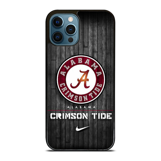 Alabama Crimson Tide Nike Logo On Wood iPhone 15 | 16 Pro Max Case