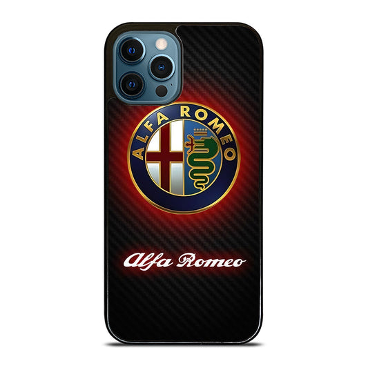Alfa Romeo Red Carbon Logo iPhone 15 | 16 Pro Max Case