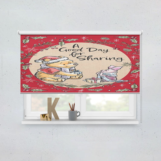 A Good Day For Sharing Pooh And Piglet Window Roller Blinds Shades
