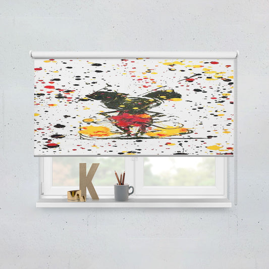 Abstract Painting Mickey Mouse Wallpaper Window Roller Blinds Shades