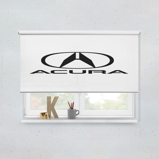 Acura Logo White Window Roller Blinds Shades