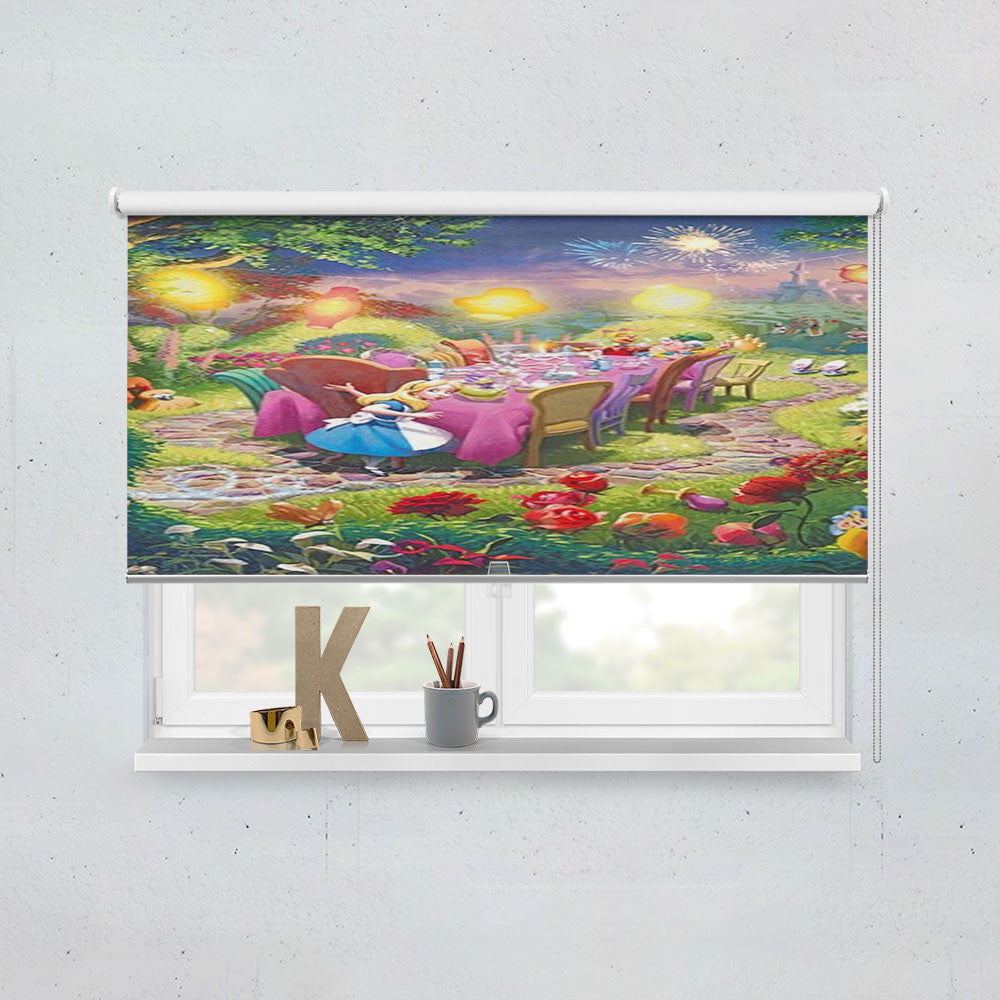 Alice In Wonderland The Mad Hatter’S Tea Party Window Roller Blinds Shades