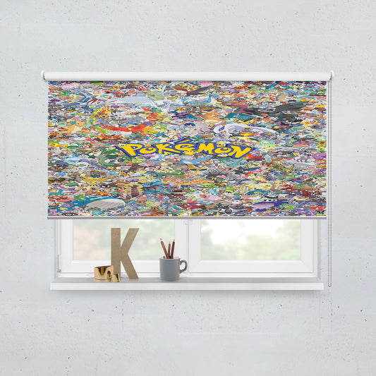 All Character Pokemon Window Roller Blinds Shades