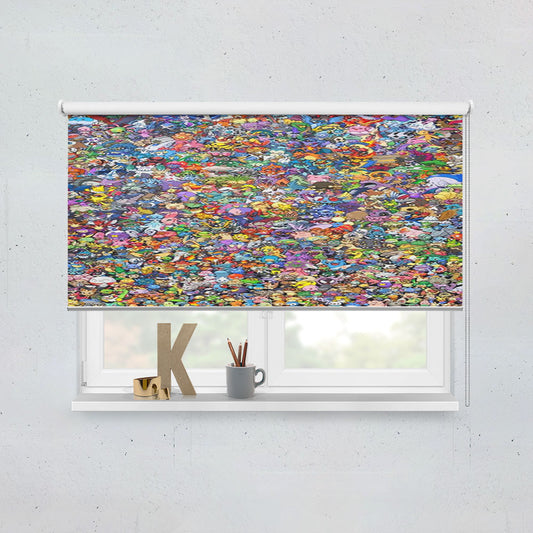 All Pokemon Characters Window Roller Blinds Shades