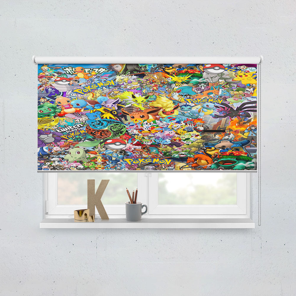 All Pokemon Go Sticker Bomb Collection Window Roller Blinds Shades