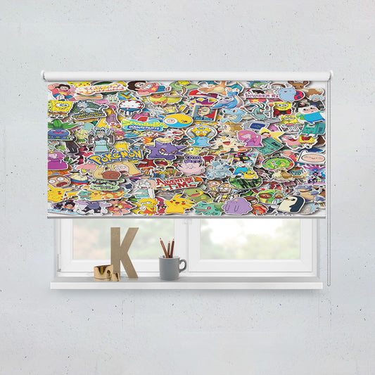 America Europe Animation Pokemon Pikachu Cartoon Window Roller Blinds Shades