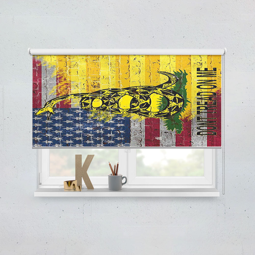 American Gadsden Flag Don'T Tread On Me Window Roller Blinds Shades