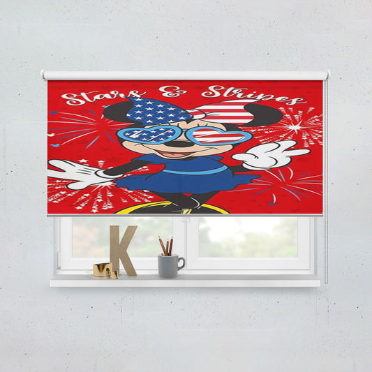Americana Stars And Stripes Minnie Window Roller Blinds Shades