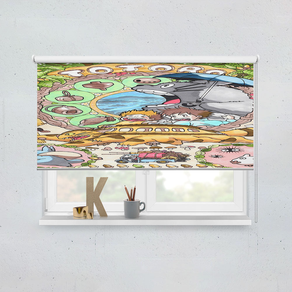 Anime My Neighbor Totoro Window Roller Blinds Shades