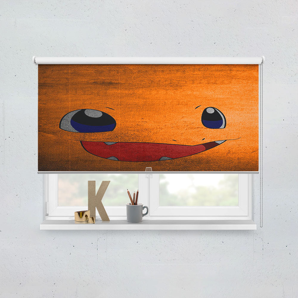 Anime Pokemon Minimalist Charmander Orange Window Roller Blinds Shades